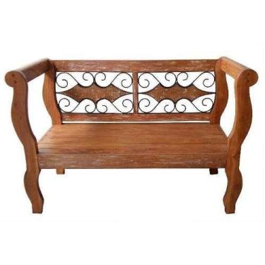 Imagem de Banco Namoradeira Rústico Pietra em Madeira de Demolição - Cód 1877 - 