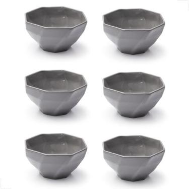 Imagem de Conjunto 6 Bowls 350ml Tigela Cumbuca Cerâmica para Saladas Cereais So