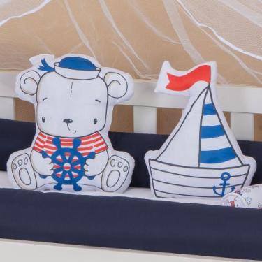 Imagem de Almofada Decorativa 2 Peças Menino para Bebe - Zan Baby, Urso Sailor