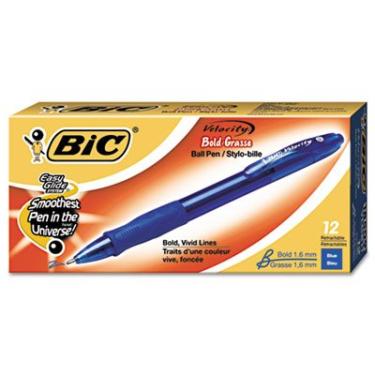 Imagem de Caixa de com 15 - Bic Easy-Glide System Canetas esferográficas retráteis, retrátil, 1,6 mm, Bold Pt, tinta azul/barril