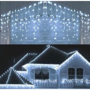 Imagem de Cascata de 100 LEDs 3 Metro 8 Funções Com Conectores Macho e Fêmea 127