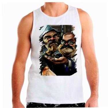 Imagem de Regata masculina turma do chaves senhor madrugada sr barriga - Dogs, B