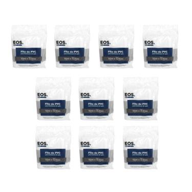 Imagem de Kit 10 Fitas Pvc Branca 10 Mt Refrigeração Ar Condicionado - EOS