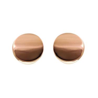 Imagem de Brinco Chapa Curvado Liso Banhado a Ouro 18K - Papillon Semi Jóias