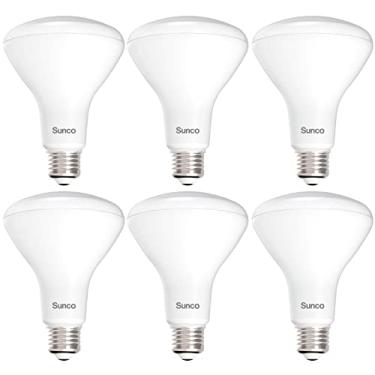 Imagem de Sunco Pacote com 6 lâmpadas BR30 LED embutidas, holofotes internos 850 LM, 11W (equivalente a 65W), branco quente 3000K, regulável, base E26, para casa, cozinha, quarto UL.