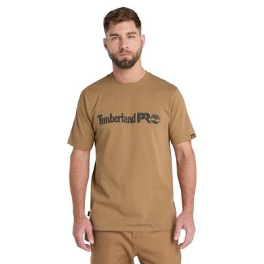 Imagem de Timberland PRO Camiseta de manga curta com logotipo Core Linear, Trigo escuro, P