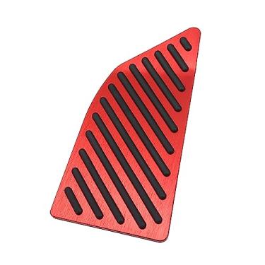 Imagem de VekAuto Almofada de capa de pedal de descanso de pé para carro compatível com Toyota Corolla 2019-2020, liga de alumínio antiderrapante vermelha
