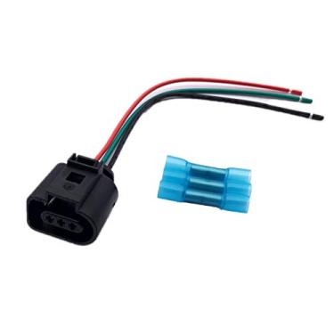 Imagem de Pigtail compatível com VW Audi VAG Skoda 1J0973703 3D0973703 Kit de reparo de conector de 3 pinos com emendas para bomba de combustível, sensor de eixo de comando, lâmpada de corrida diurna (DRL),