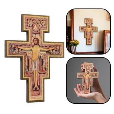 Imagem de Crucifixo Cruz De São Damião Parede 19 Cm - FORNECEDOR 1