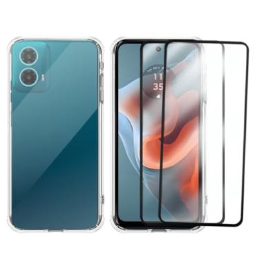 Imagem de Kit Capa Anti Quedas + 2x Películas de Vidro 3D Compatível Com Moto G34