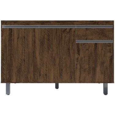 Imagem de Gabinete Pia 3 Portas 1 Gaveta Pop Chocolate 120cm Sem Tampo - Nathan 