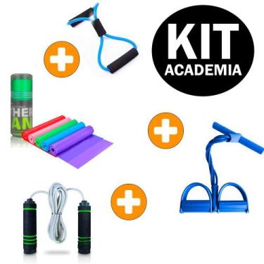 Imagem de Kit Elástico Extensor + Elástico Pilates e Yoga + Elástico de Tensão +