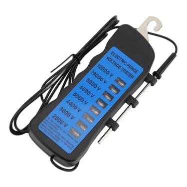 Imagem de Testador de Tensão de Cerca Elétrica, Testador de Cerca Elétrica de 12 KV, Ferramenta de Teste Portátil de Equipamento Agrícola Localizador de Falhas, 8 Luzes Indicadoras de Néon