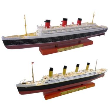 Imagem de OPO 10 - Set of 2 Miniature replicas of The Famous transatlantic Liners The Titanic + The RMS Queen Mary Scale 1/1250 or 21 and 25 cm - PA3