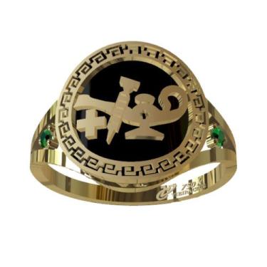 Imagem de Anel de Formatura Técnico em Enfermagem em Ouro 18K - Vieira Cruz Joia