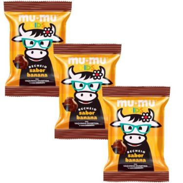 Imagem de Kit 3 Chocolate Mu-Mu Kids Neugebauer Banana 15,6g