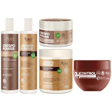 Imagem de Kit Apse Crespo Power 5 Produtos Anti Porosidade Capilar Completo Com Mascara Ph Control 280g