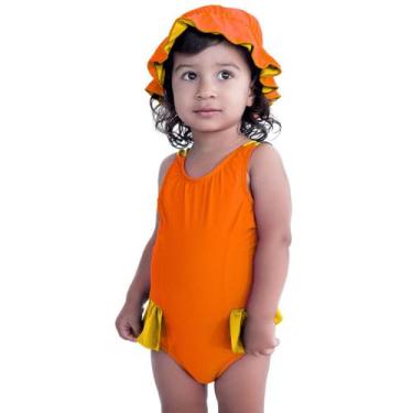 Imagem de Maiô De Bebês Com Babadinho e Chapéuzinho Dupla Face - HYPE MODAS, Mai