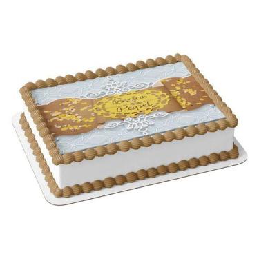 Imagem de Papel De Arroz P/ Bolo Bodas De Papel 1 Ano De Casamento - Genérico