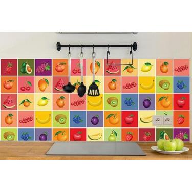Imagem de Adesivo de Azulejo para Cozinha Frutas 15x15cm 36un - Quartinhos