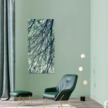 Imagem de Quadro Mosaico Vertical Galhos Secos Natureza decorativo - Loja Wall F