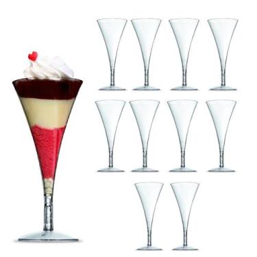 Imagem de Taça Cone Sobremesa Festa 13x5,8cm Acrilico Pacote C/30 Pçs - LS Toys