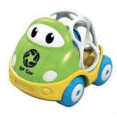 Imagem de Carrinho Chocalho Mordedor Bebe Carro Colorido - Nuga Baby, Amarelo