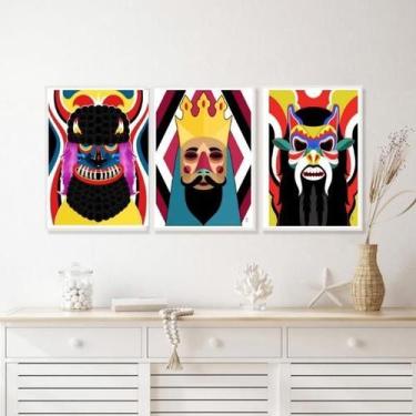 Imagem de Quadros Decorativos Folclore Folia de Reis 45x34cm - Vidro - Quadros O