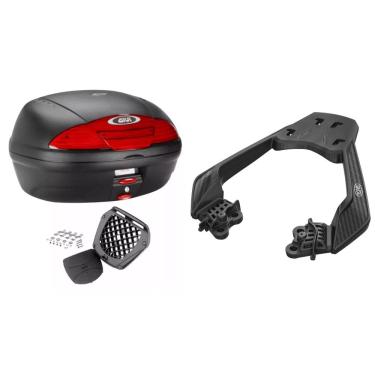 Imagem de BAU MOTO 45L MONOLOCK SIMPLY E450N GIVI + SUPORTE SCAM Honda Cb 300f Twister Cb300f