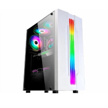 Imagem de Gabinete Gamer K-MEX Bifrost CG-W1A9, RGB, Mid Tower, Vidro Temperado,