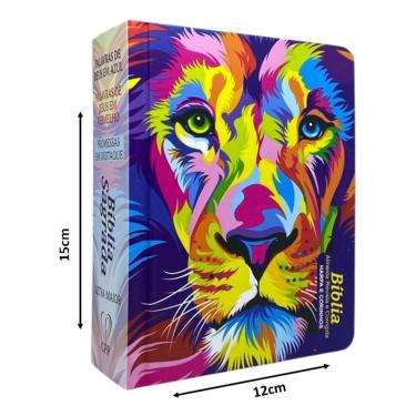 Imagem de Bíblia Pequena Para Bolsa Pentecostal Assembleia Harpa Coros Com Índice Palavra De Jesus Em Vermelho