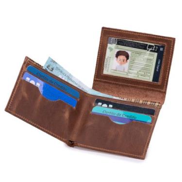 Imagem de Carteira Couro Bovino Porta Cnh/cartões/cédulas S/plástico - Ello Grif