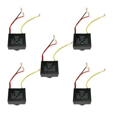 Imagem de 5x Capacitor Partida 3 Fios 4uf + 6uf - 250v - Quadrado - CHIPSCE