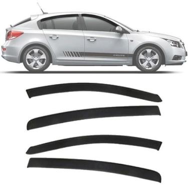 Imagem de Calha de Chuva Esportiva Chevrolet Cruze Hatch 2011 12 13 14 15 16 Fum