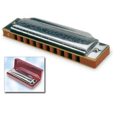 Imagem de Gaita diatônica padrão Folkmaster 1072-C com 10 furos, chave de C