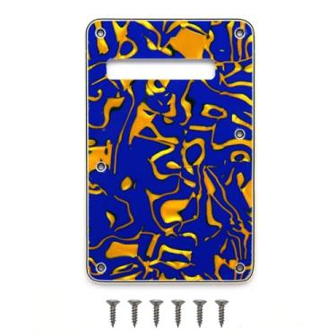 Imagem de Placa traseira de guitarra com 6 furos Strat Tremolo para Fender USA/Mexican Standard Stratocaster (concha azul)