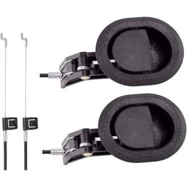 Imagem de ABSOK 2 peças de alças reclináveis de puxar, peças sobressalentes de sofá, alça de cadeira reclinável universal com cabo, alça de desbloqueio de liberação de liga, alça de substituição para cadeira