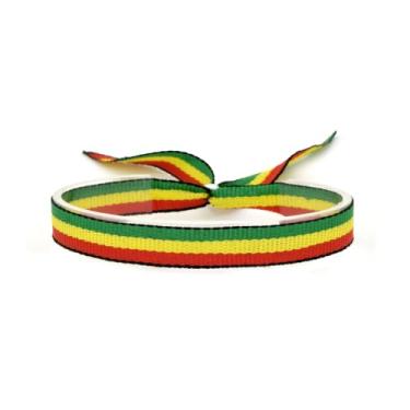 Imagem de Pulseira masculina e feminina multicolorida Bob Marley, Rastafari, hippie e jamaicana, 18-20 cm, BDM