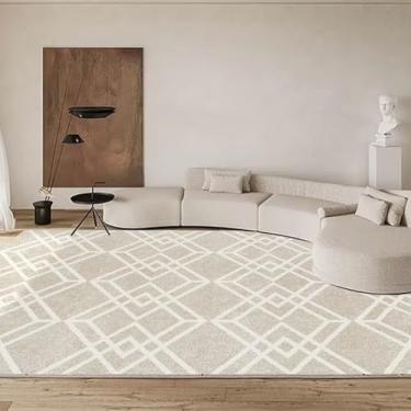Imagem de Tapetes geométricos nórdicos para sala de estar, quarto, cabeceira, tapete moderno para sofá, área de chão, tapete de decoração de tamanho grande, flanela 10.200 x 300 cm 78,7 x 118 pol.