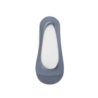 Imagem de chanstore 2 pares - Meias femininas antiderrapantes de algodão puro patchwork, salto alto, verão, fina, boca rasa, invisível, meias - azul