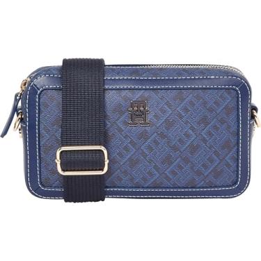 Imagem de Tommy Hilfiger Bolsa transversal de couro Monopoly, Azul espacial, One Size