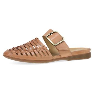 Imagem de Dansko Sapatilhas femininas Leilani Huarache – Sapatos rasos confortáveis com suporte de arco – Sola de borracha leve, Bronzeado claro, 10.5-11