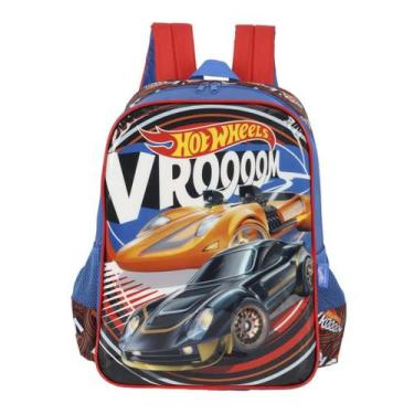 Imagem de Mochila Costas Hot Wheels Menino Escolar Infantil Luxcel