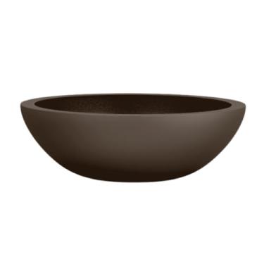 Imagem de Vaso Bacia Suculenta Para Planta Flor Fibra Vidro 25cm Cores (BROZE FOSCO)