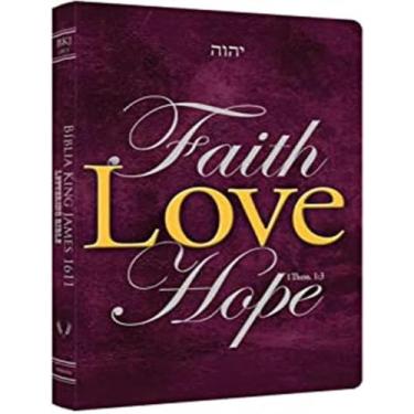 Imagem de Livro - Biblia King James 1611 - Ultrafina Lettering Bible Faith Hope 