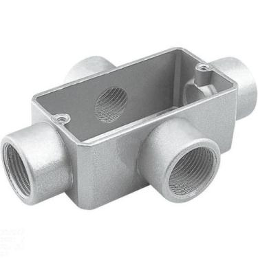 Imagem de Condulete Fixo 1/2" Tipo "x" - Sem Tampa / Rosca Bsp / Com Pintura Ele