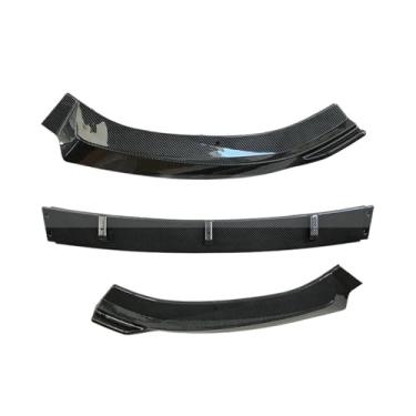 Imagem de 3 PCS Splitter ABS Front Bumper Lip Spoiler Difusor Guarda Guarnição Compatível Para A3 8V Padrão Carro Estilo 2014-2016(Carbon Texture)