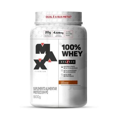 Imagem de 100% Whey (900g) - Sabor: Brownie - Max Titanium
