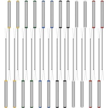 Imagem de BetterJonny 24 Peças De Garfos Para Fondue, Palitos De Fondue De Aço Inoxidável De 9,4 Pol., Garfos De Queijo Codificados Por Cores Com Cabo Resistente Ao Calor Para Churrasco Em Panela Quente, 6 Co
