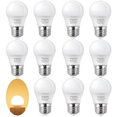 Imagem de Angyues Lâmpada Equivalente De 15 W, A15, Lâmpadas De 15 Watts, 2700 K, Branco Suave, 120 V, E26, Lâmpada Led De 1,5 W, Lâmpadas De Baixa Potência, Lâmpada De Mesa Para Quarto, Pacote Com 12 Unidades